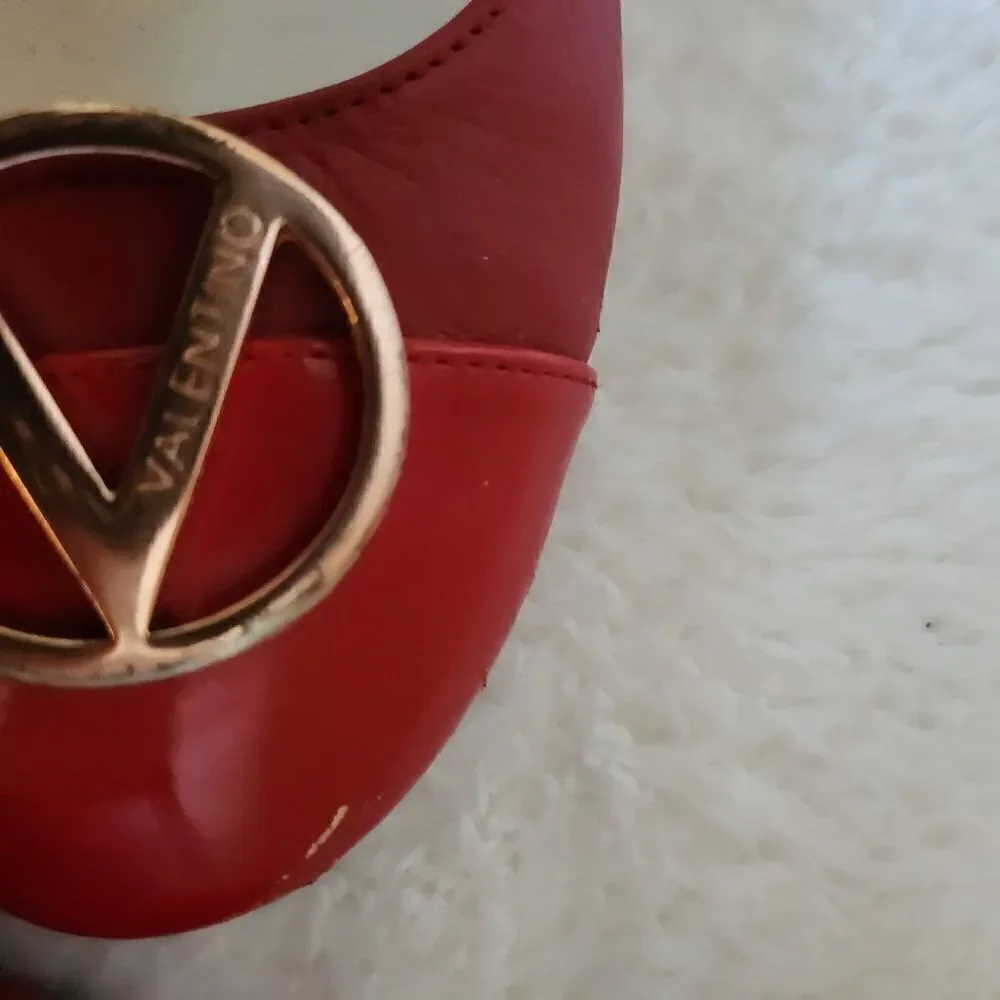 Valentino red leather